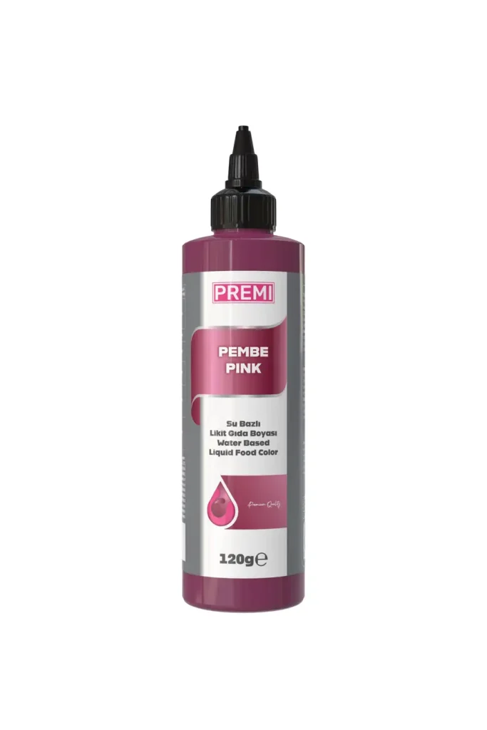 Premi Su Bazlı Likit Gıda Boyası Pembe 120 ml