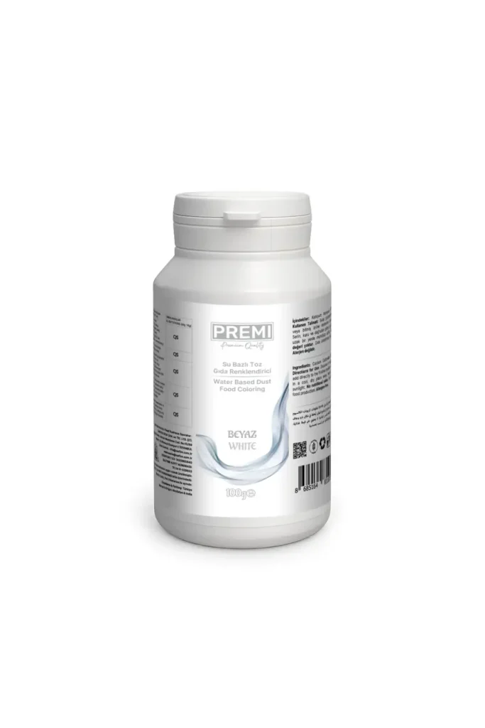 Premi Su Bazlı Toz Gıda Boyası Beyaz 100 g