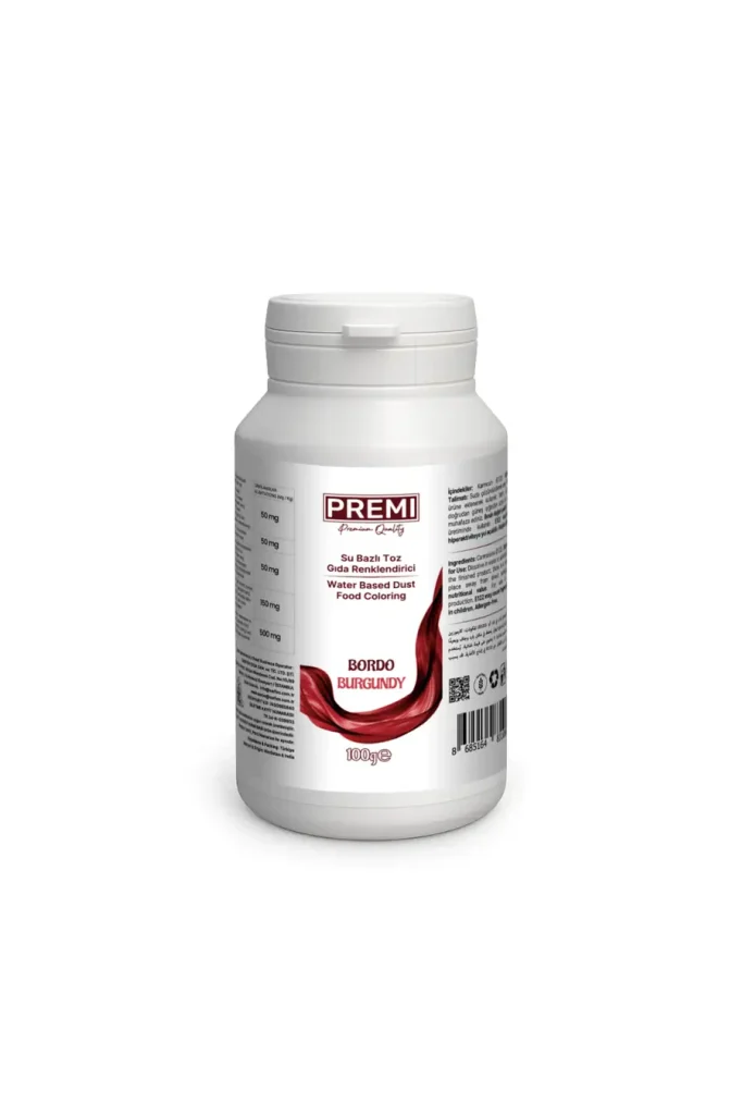 Premi Su Bazlı Toz Gıda Boyası Bordo 100 g