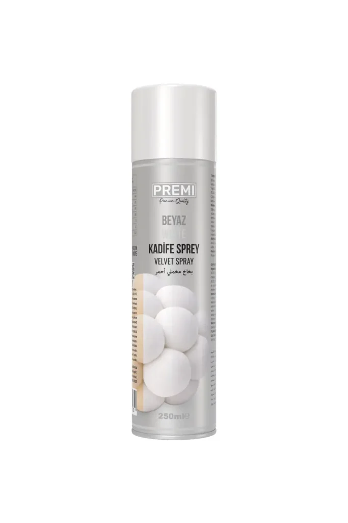 Premi Kadife Sprey Gıda Boyası Beyaz 250 ml