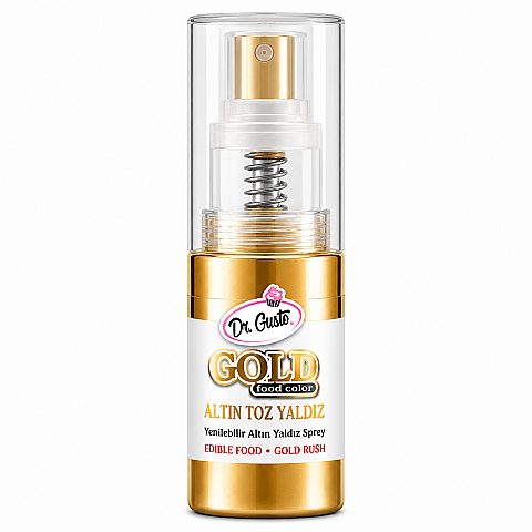 Dr. Gusto Aır Pump 10 gr Sprey Yenilebilir Metalik Toz Altın