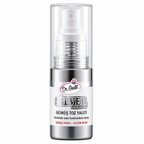 Dr. Gusto Aır Pump 10 gr Sprey Yenilebilir Metalik Toz Gümüş
