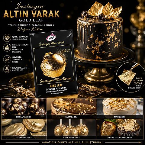 Dr. Gusto Emitasyon Altın Varak 100 Yaprak 16 X 16 cm