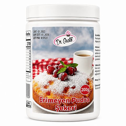 Dr. Gusto Erimeyen Pudra Şekeri 200 gr