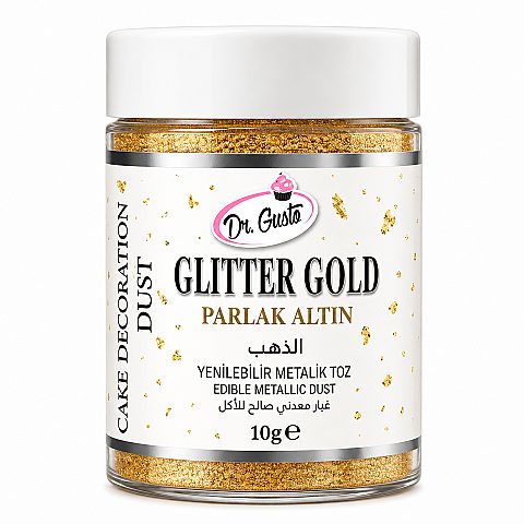 Dr. Gusto Yenilebilir Metalik Toz 10 gr Glitter Gold
