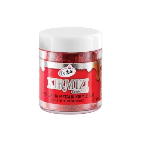 Dr. Gusto Yenilebilir Metalik Toz 10 gr Kırmızı