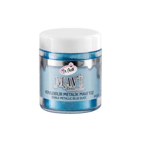 Dr. Gusto Yenilebilir Metalik Toz 10 gr Mavi